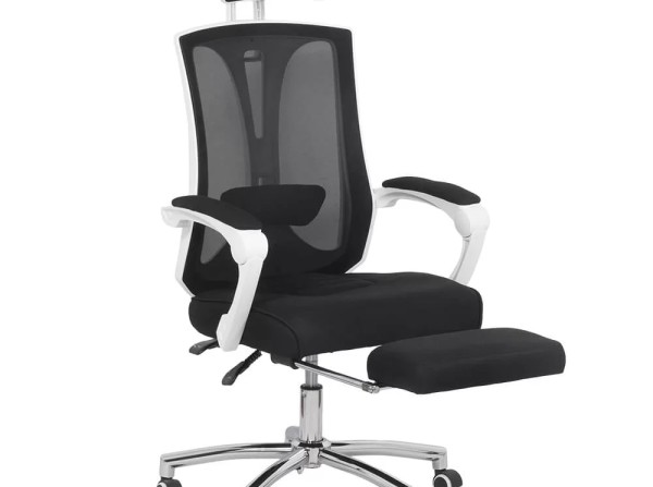 Ergonomikus irodai szék lábtartóval Off 420 fekete